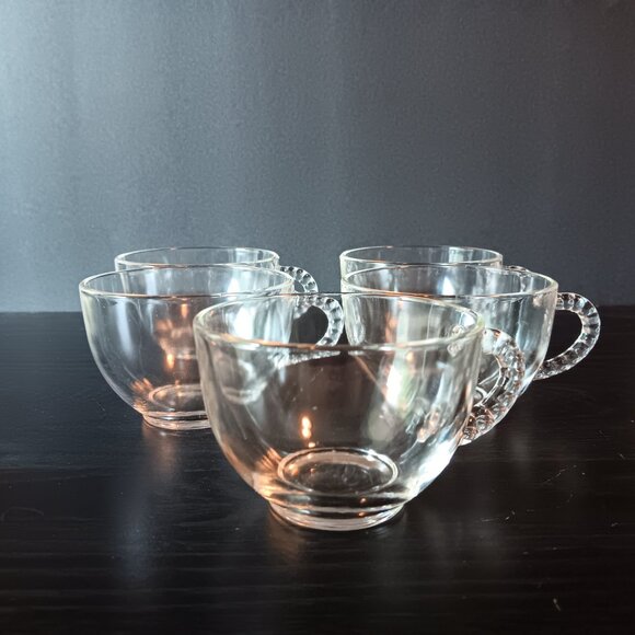 Federal Glass Set of Five Punch Glass Tea Cup - Picture 2 of 5